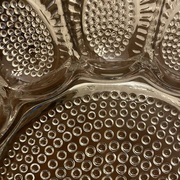 Vintage Indiana Glass Hobnailed Clear Deviled Eggs Platter. - Picture 3 of 3